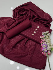 3 pc unstitched Dhanak collection