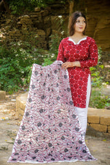 3 pc Un stitched Linen ajrak print