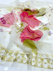 Oil pant Handmade mukesh Organza