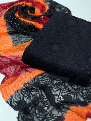 2 Pc Unstitched Handmade Pakka Boor Chiffon