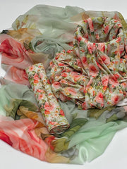3 Pc Unstitched Digital Print Swiss Lawn
