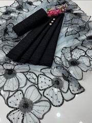 3 Pc Unstitched Chickenkari Dress