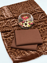 3 Pc Unstitched Dhanak/Palachi Collection