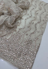 2 Pc Unstitched Organza LCD Gotta