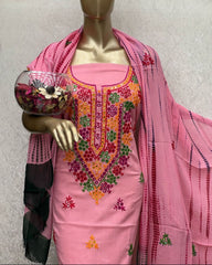 3 Pc Unstitched Handmade Balochi Lawn