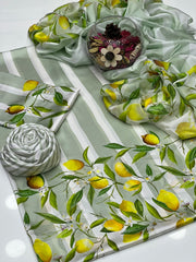 3 pc unstitched Shamoz silk Digital print