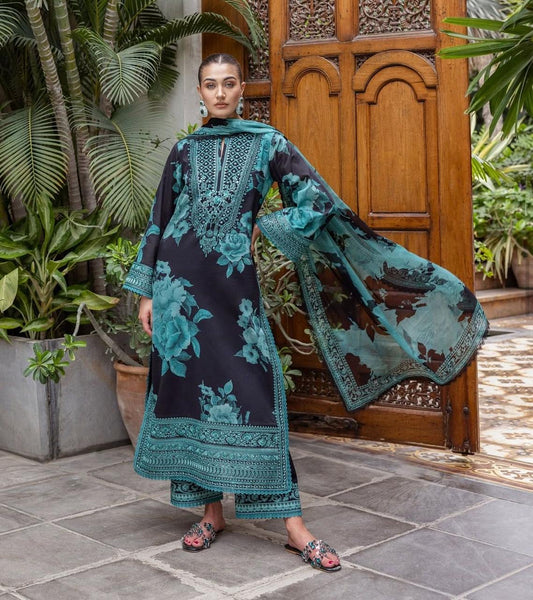 3 Pc Unstitched Shamoze Silk Digital Prints