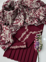 3 pc Unstitched Airjet Dhanak fabric