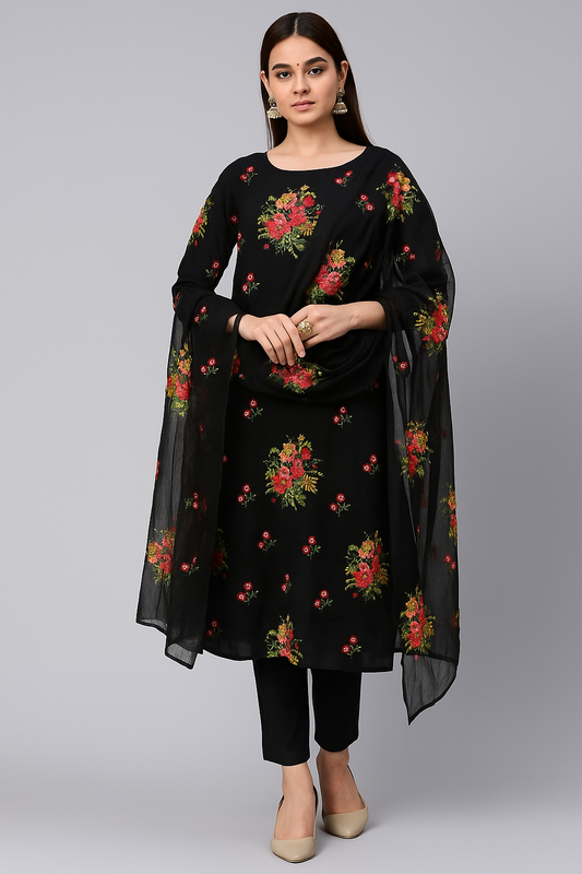 3 Pc Unstitched Cross Stitch Lawn