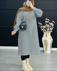 2 pc unstitched check wool