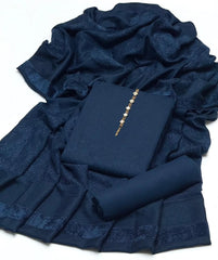 3 Pc Unstitched Jacquard Pashmina