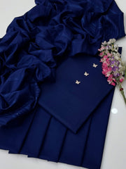 3 Pc Unstitched Dhanak Marina Self