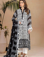 3 Pc Unstitched Shamoze Silk Mirror Digital Prints