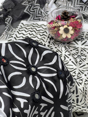 3 Pc Unstitched Shamoze Silk Mirror Digital Prints