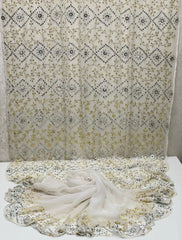 Pure chiffon Mukesh Saree