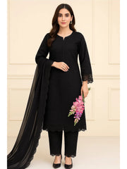 3 Pc Unstitched Chikankari Lawn