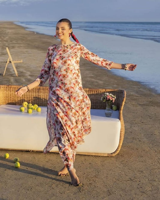 3 Pc Unstitched Digital Print Swiss Lawn