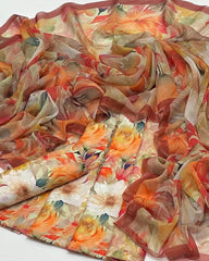 3 Pc Unstitched Digital Print Swiss Lawn