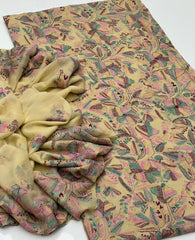 2 pc unstitched handmade kacha tanka Soft crinkle Chiffon
