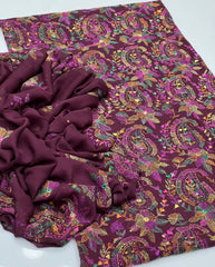 2 pc unstitched handmade kacha tanka Soft crinkle Chiffon