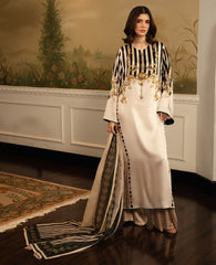 3 Pc Unstitched Shamoz Silk Digital Print Emb