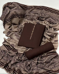 3 pc unstitched dhanak marina 3D pashmina