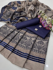 3 pc unstitched Marina/Dhanak pashmina wool