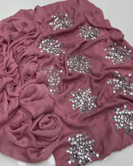 2 pc handmade soft crinkle mukesh work