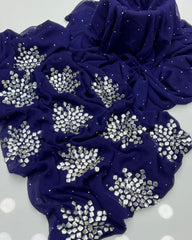 2 pc handmade soft crinkle mukesh work