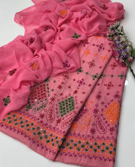 3 Pc Unstitched Handmade Lawn Paka Tanka