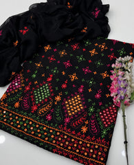 3 Pc Unstitched Handmade Lawn Paka Tanka