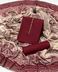 3 pc unstitched Marina Dhanak pashmina