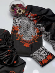 3 Pc Unstitched Shamoze Silk Tye N dye