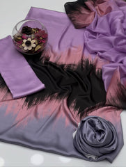 3 Pc Unstitched Shamoze Silk Tye n Dye prints