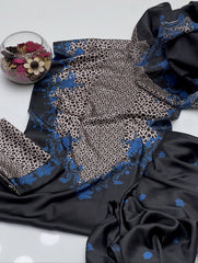 3 Pc Unstitched Shamoze Silk Tye n Dye Prints