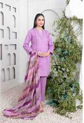 3 Pc Stitched Lawn Jacquard Collection
