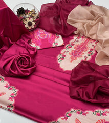 3 Pc Unstitched Digital Prints Shamoz silk