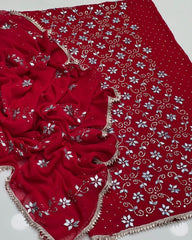 2 pc unstitched Gotta mukesh chiffon fabric