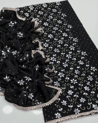 2 pc unstitched Gotta mukesh chiffon fabric