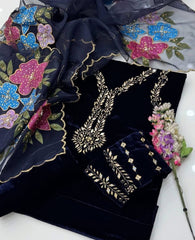 3 pc unstitched Velvet Collection
