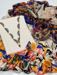 3 Pc Unstithed Shamoz silk Digital Prints