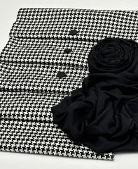 2 pc unstitched check wool