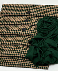 2 pc unstitched check wool