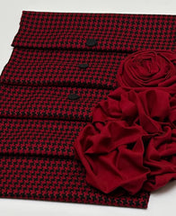 2 pc unstitched check wool