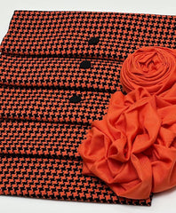 2 pc unstitched check wool