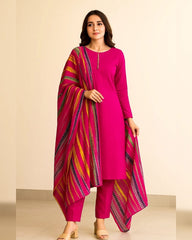 3 Pc Unstitched Soft Linen Tye N Dye