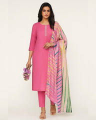 3 Pc Unstitched Soft Linen Tye N Dye