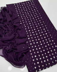 2 pc unstitched ring mukesh bamber chiffon