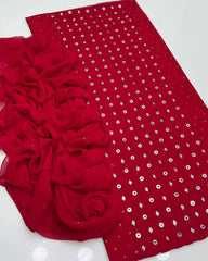 2 pc unstitched ring mukesh bamber chiffon