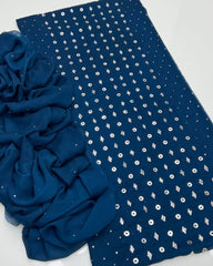 2 pc unstitched ring mukesh bamber chiffon